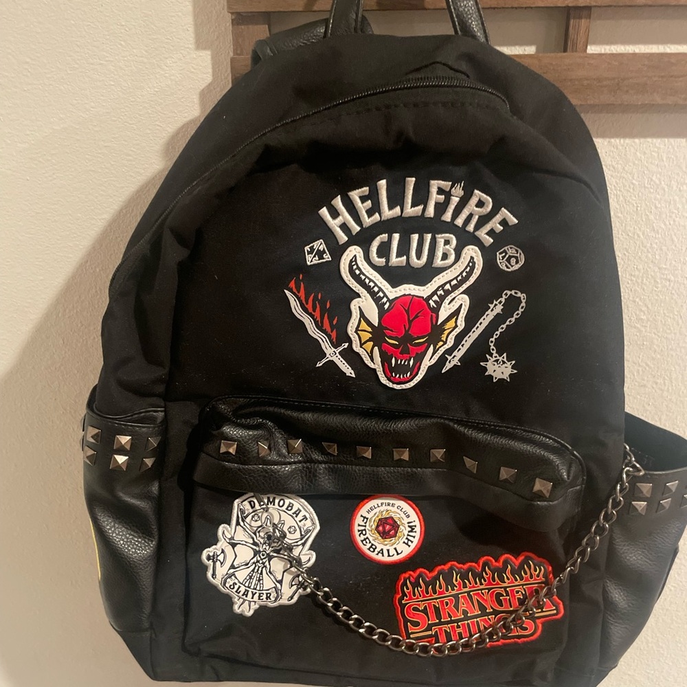Stranger Things Black Hellfire Club Backpack Halloween‎ Horror Nights 2025